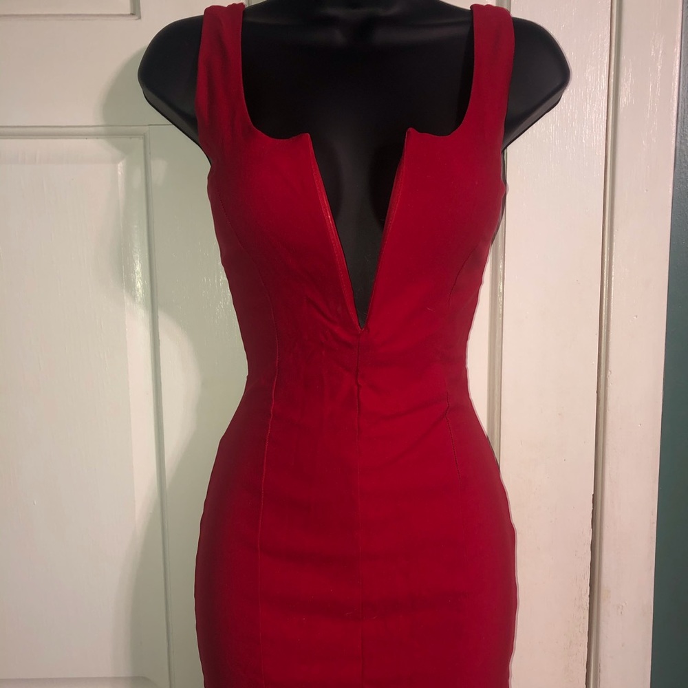 Mini red dress